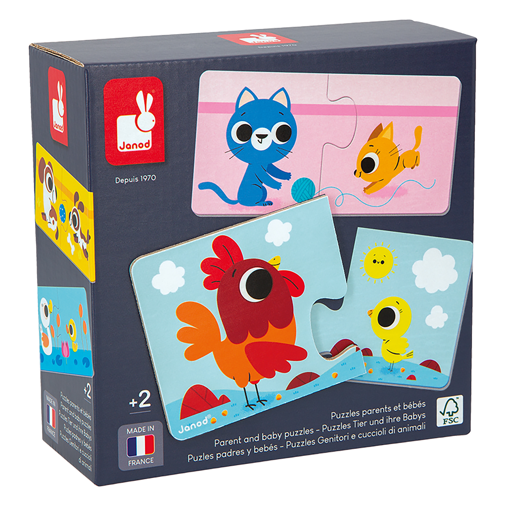 CASSE-TÊTES - LES ANIMAUX ET LEURS PETITS JANOD PUZZLES