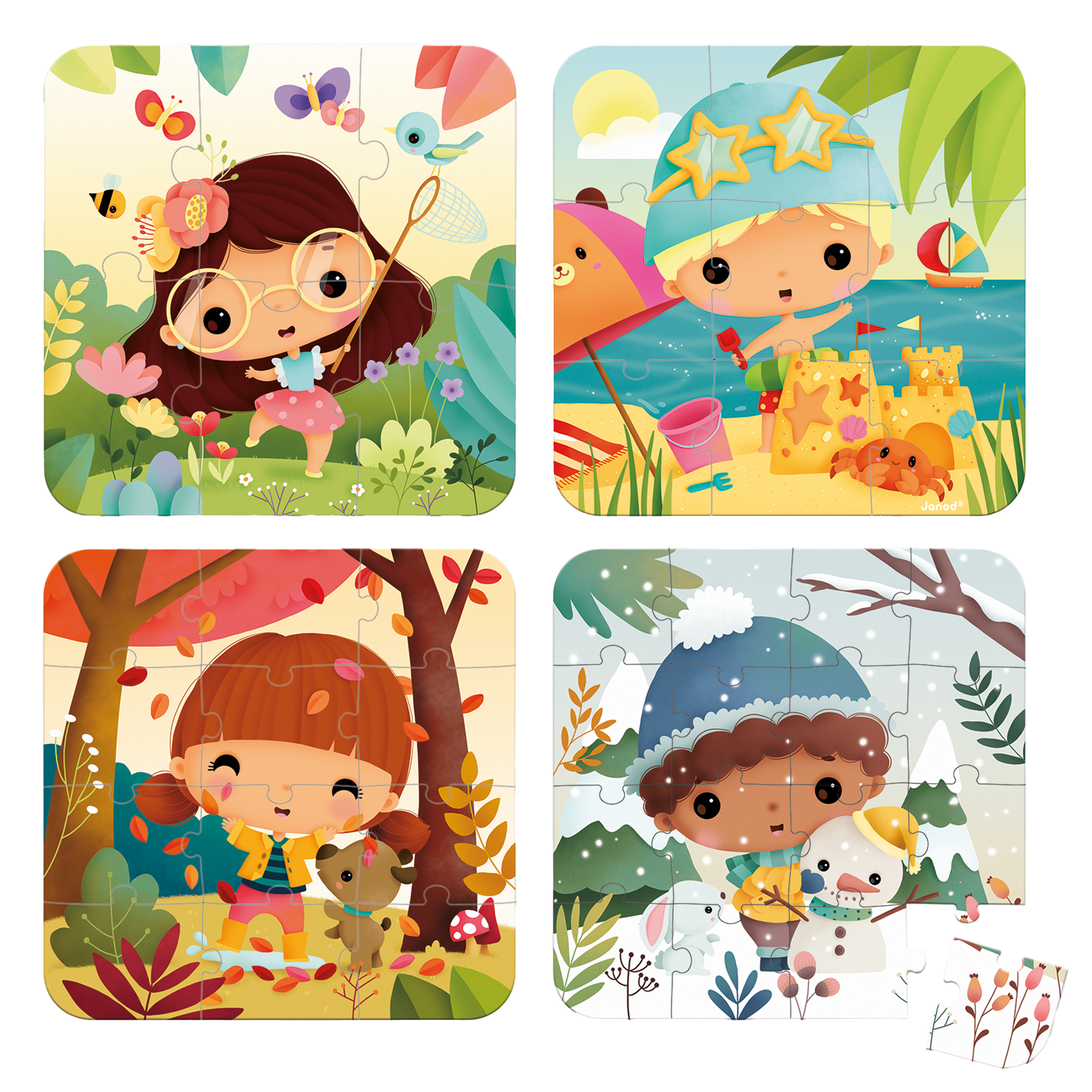 4 EN 1 CASSE-TÊTE PROGRESSIF - SAISONS JANOD PUZZLES