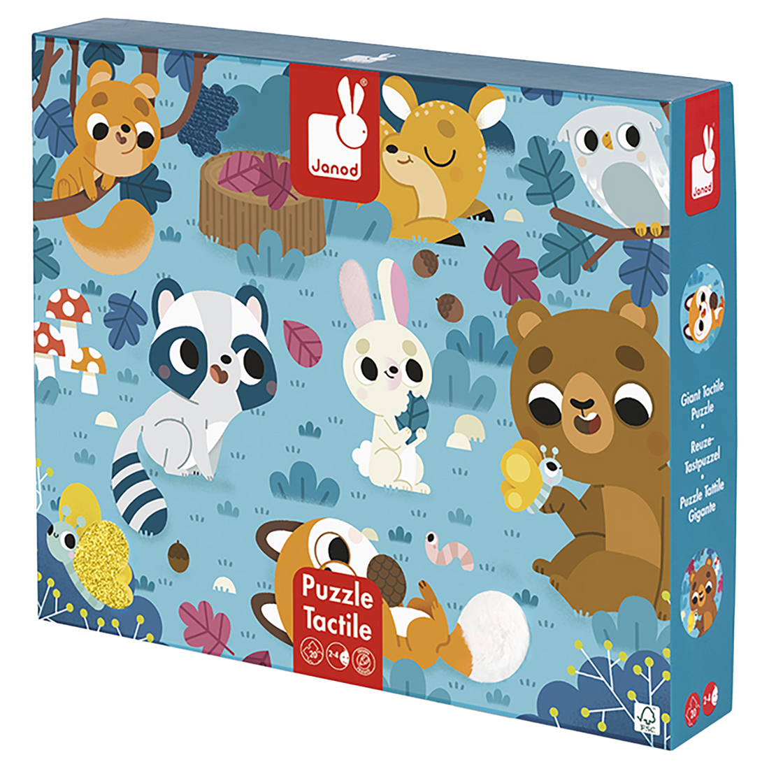 PZ20- TACTILE - LES ANIMAUX DE LA FORÊT JANOD PUZZLES