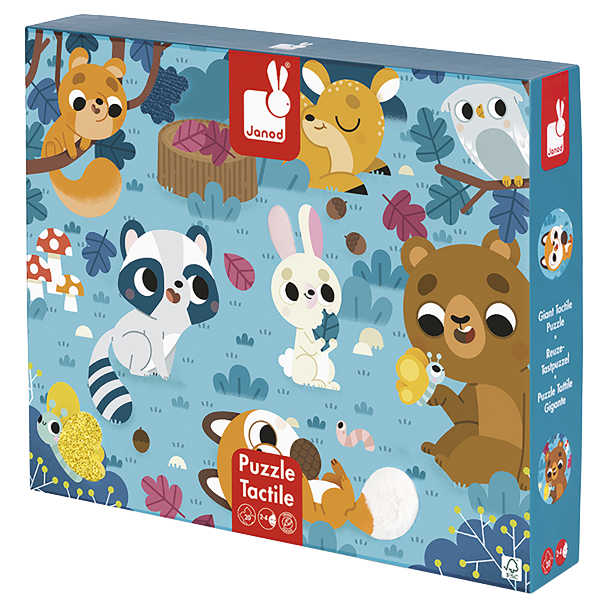PZ20- TACTILE - LES ANIMAUX DE LA FORÊT JANOD PUZZLES