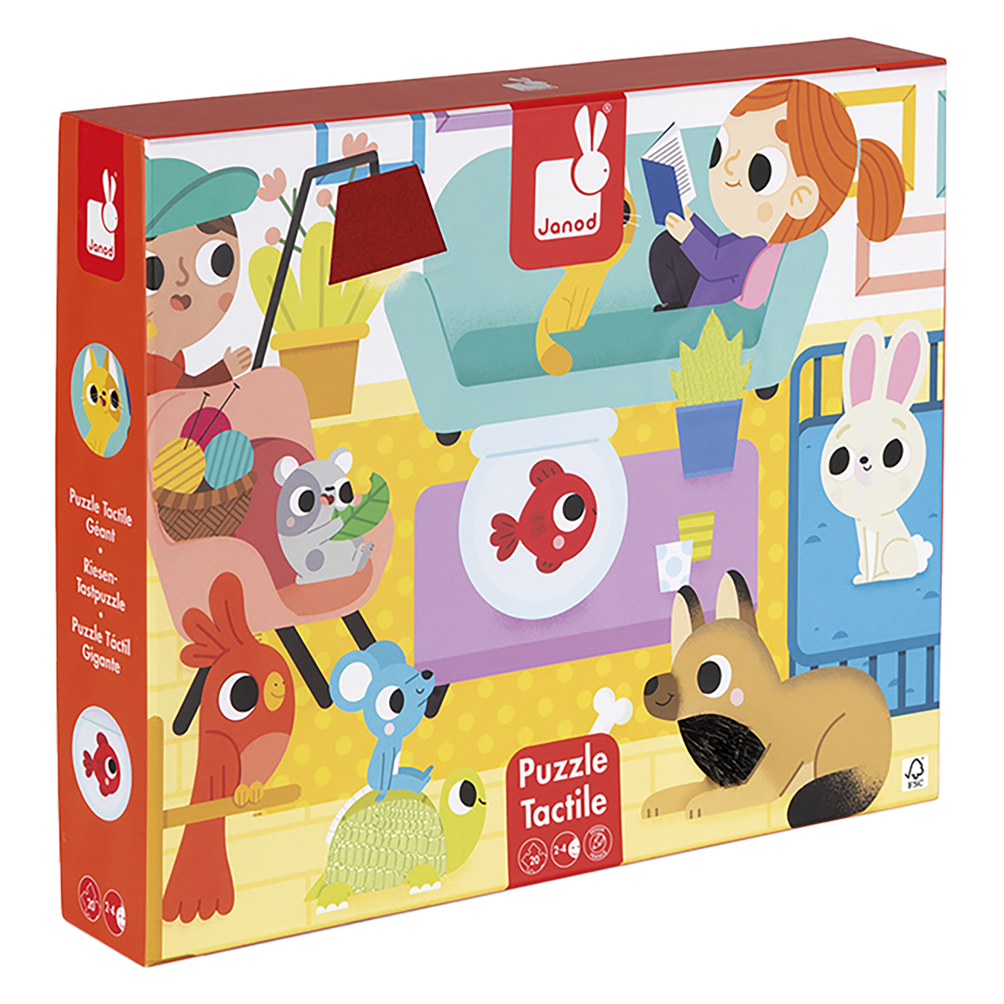 PZ20- TACTILE - LES ANIMAUX DOMESTIQUES JANOD PUZZLES