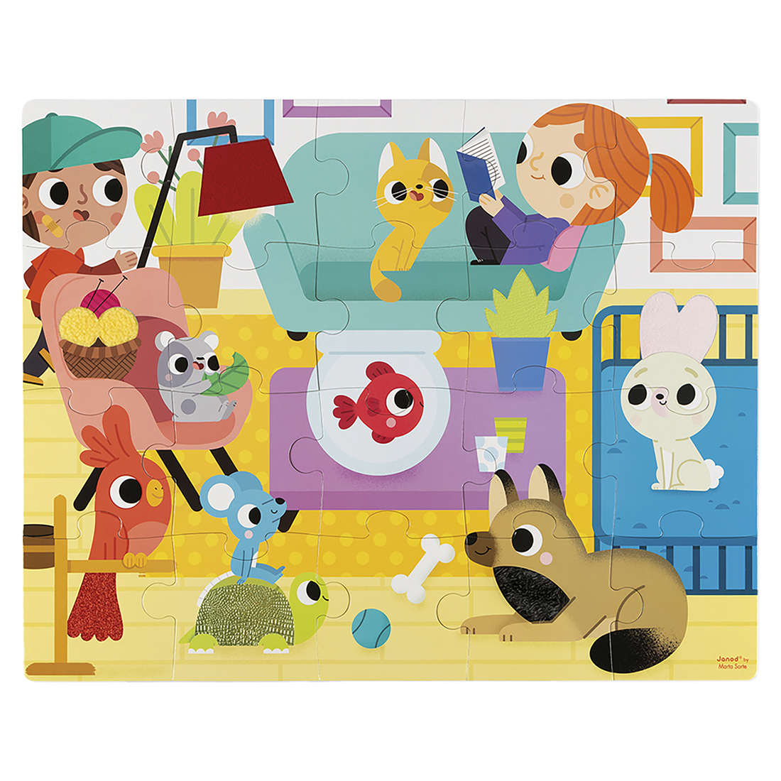 PZ20- TACTILE - LES ANIMAUX DOMESTIQUES JANOD PUZZLES