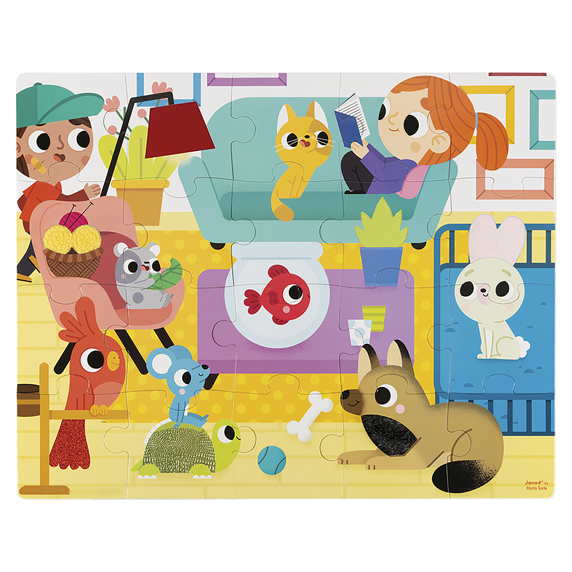 PZ20- TACTILE - LES ANIMAUX DOMESTIQUES JANOD PUZZLES