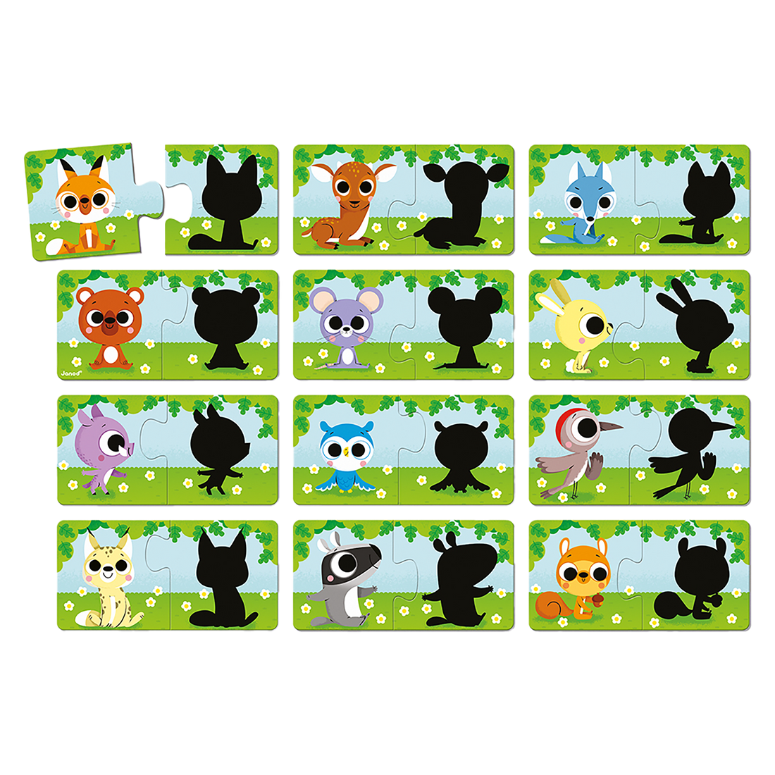 CASSE-TÊTES - LES ANIMAUX ET LEUR OMBRE JANOD PUZZLES