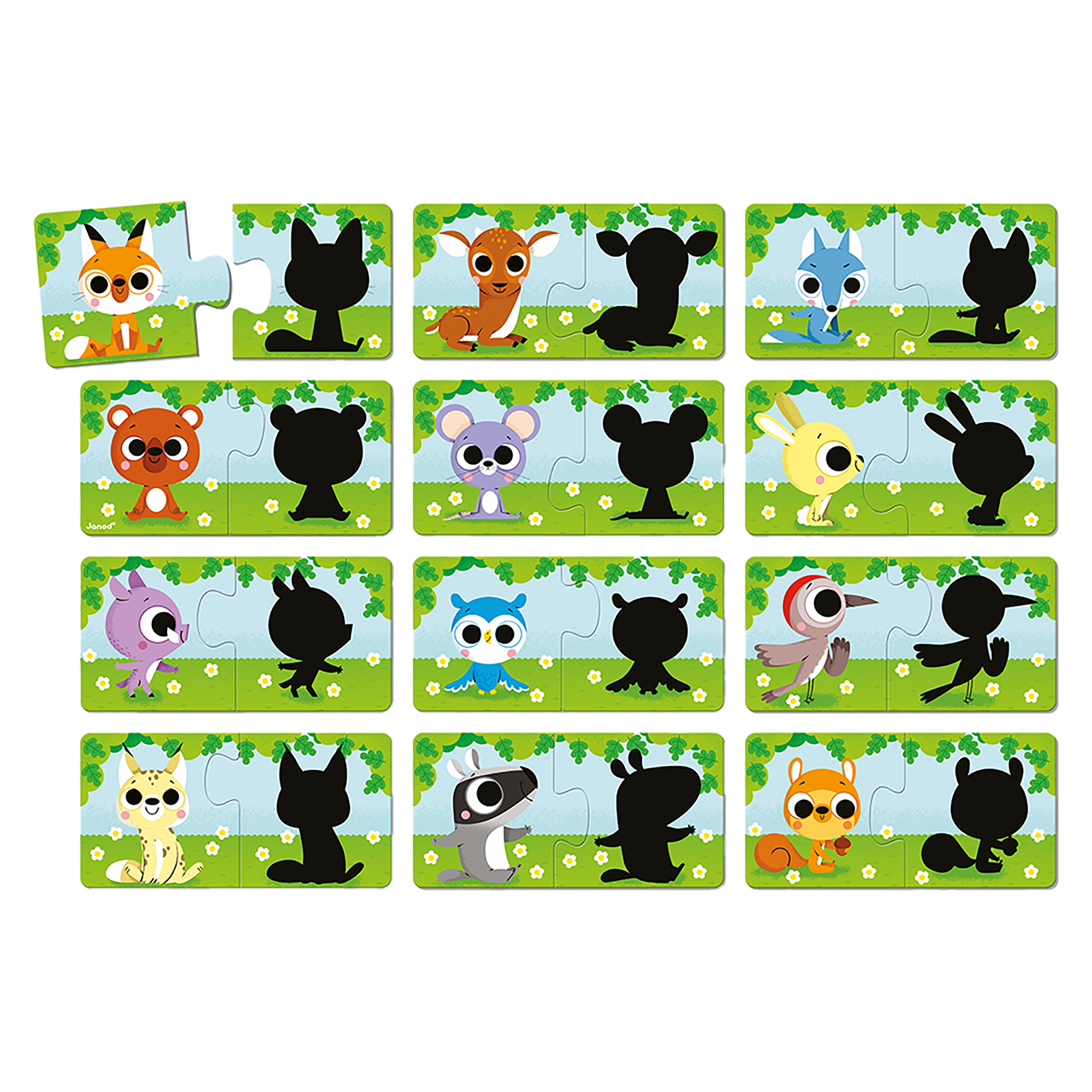 CASSE-TÊTES - LES ANIMAUX ET LEUR OMBRE JANOD PUZZLES