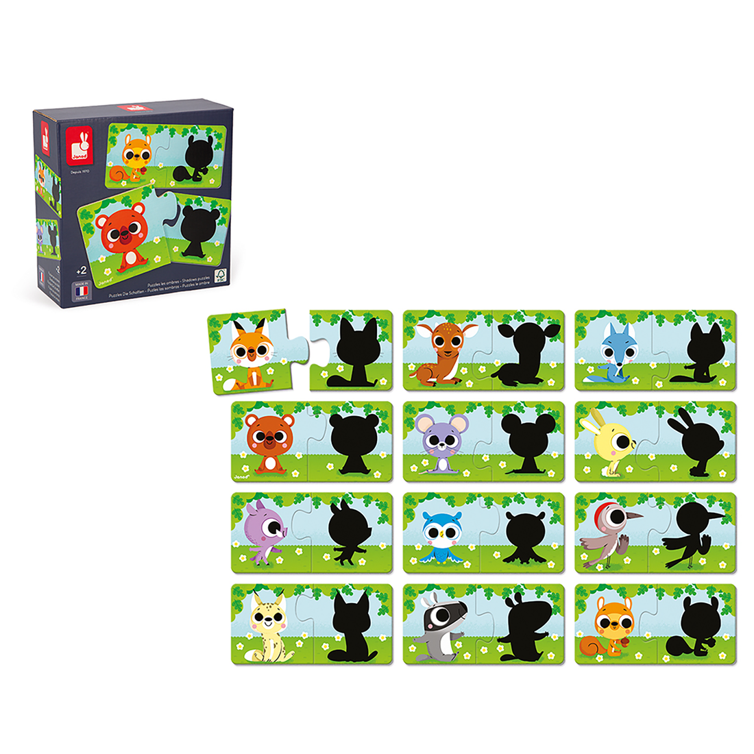 CASSE-TÊTES - LES ANIMAUX ET LEUR OMBRE JANOD PUZZLES