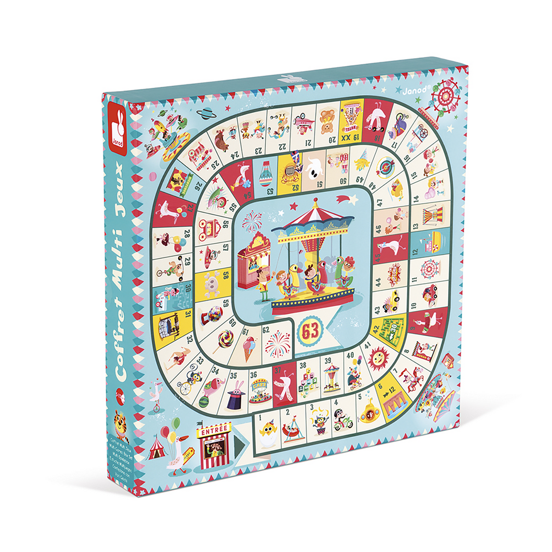 COFFRET MULTI JEUX CARROUSEL JANOD