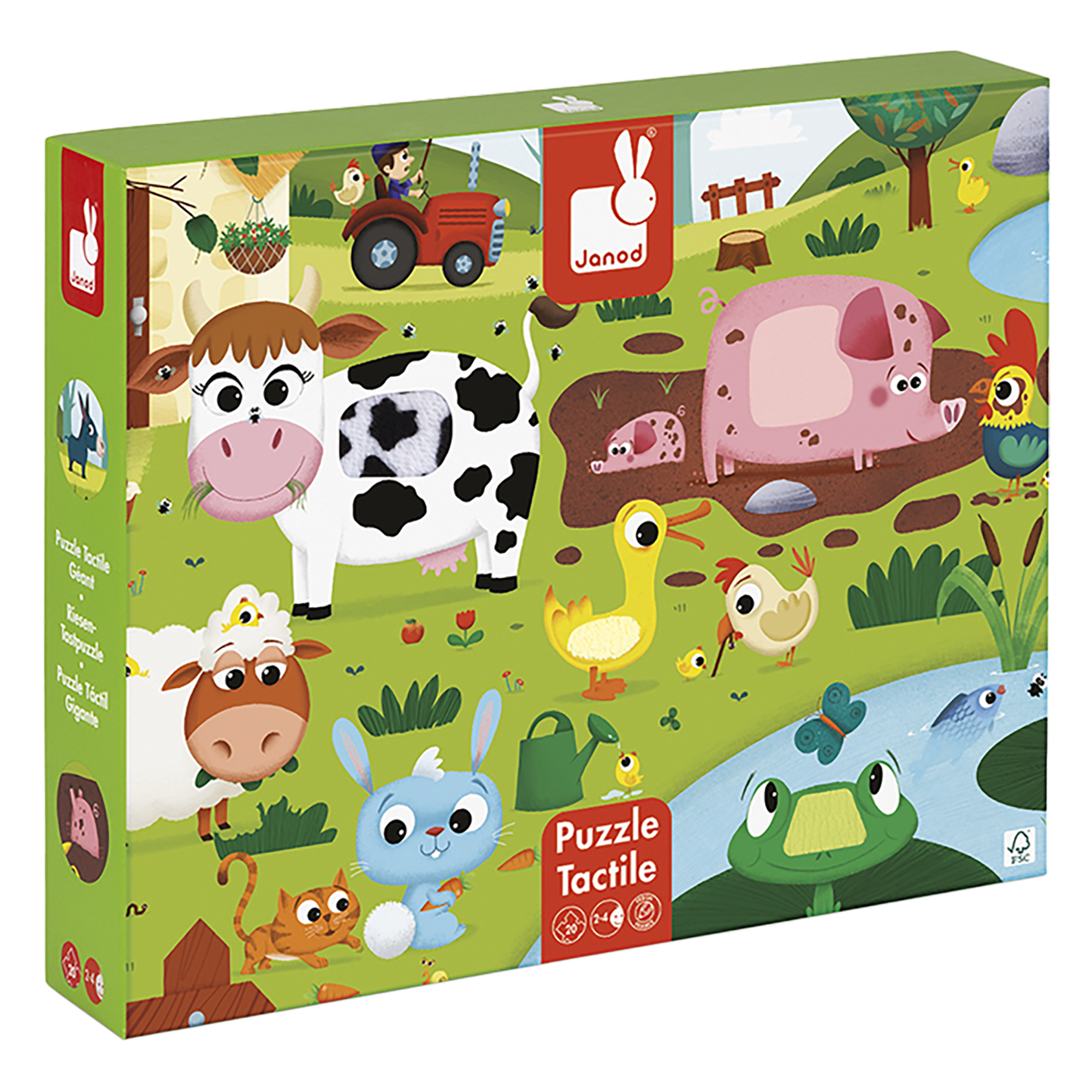 PZ20- TACTILE - LES ANIMAUX DE LA FERME JANOD PUZZLES