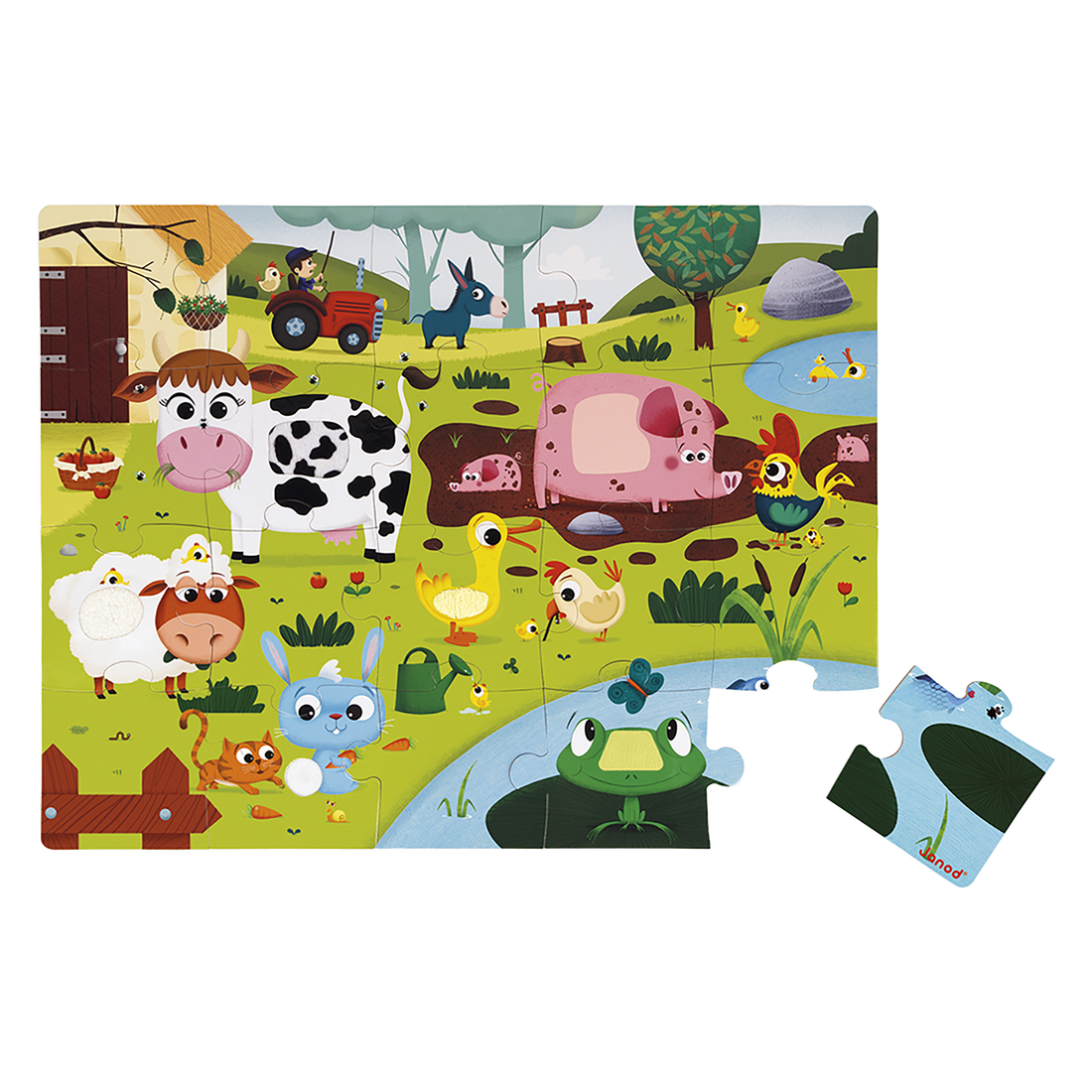 PZ20- TACTILE - LES ANIMAUX DE LA FERME JANOD PUZZLES