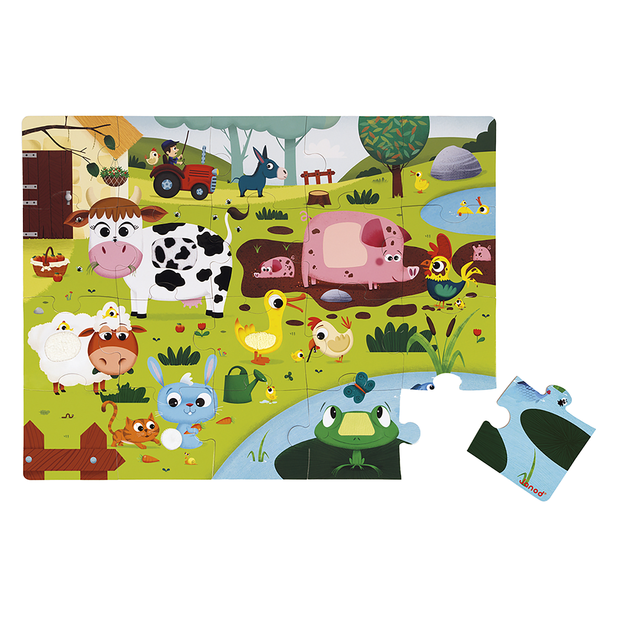 PZ20- TACTILE - LES ANIMAUX DE LA FERME JANOD PUZZLES