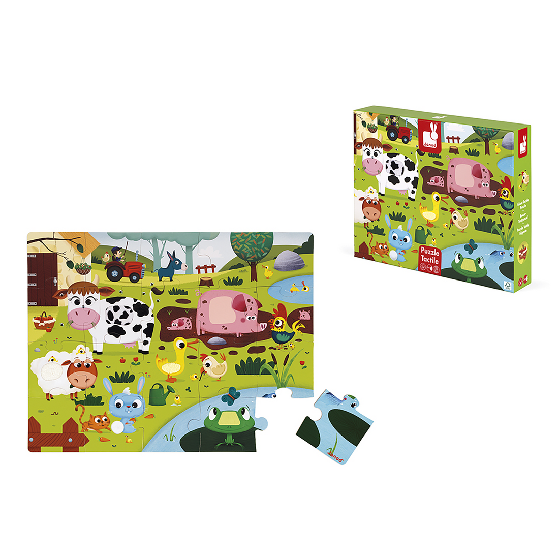 PZ20- TACTILE - LES ANIMAUX DE LA FERME JANOD PUZZLES