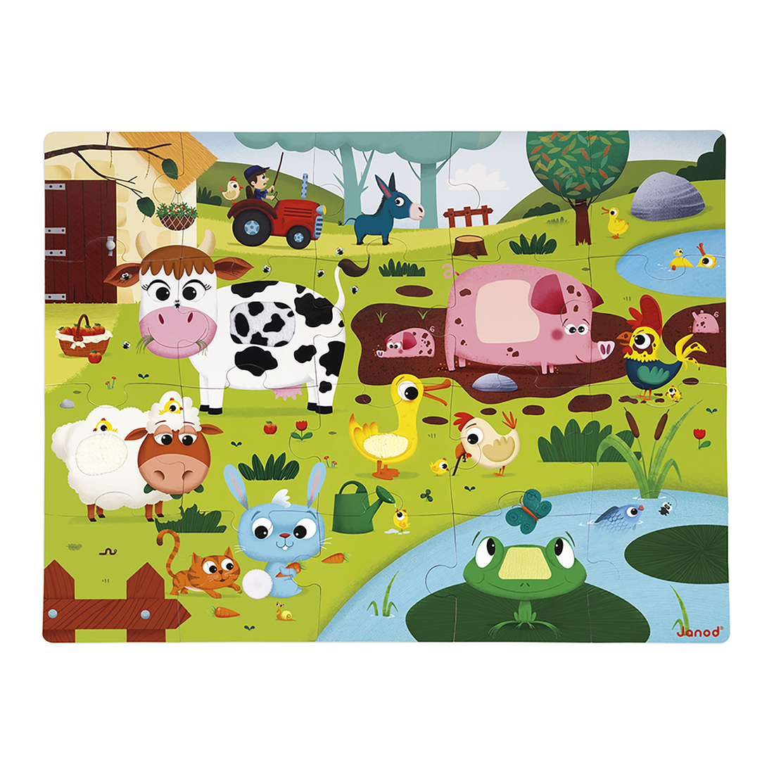 PZ20- TACTILE - LES ANIMAUX DE LA FERME JANOD PUZZLES