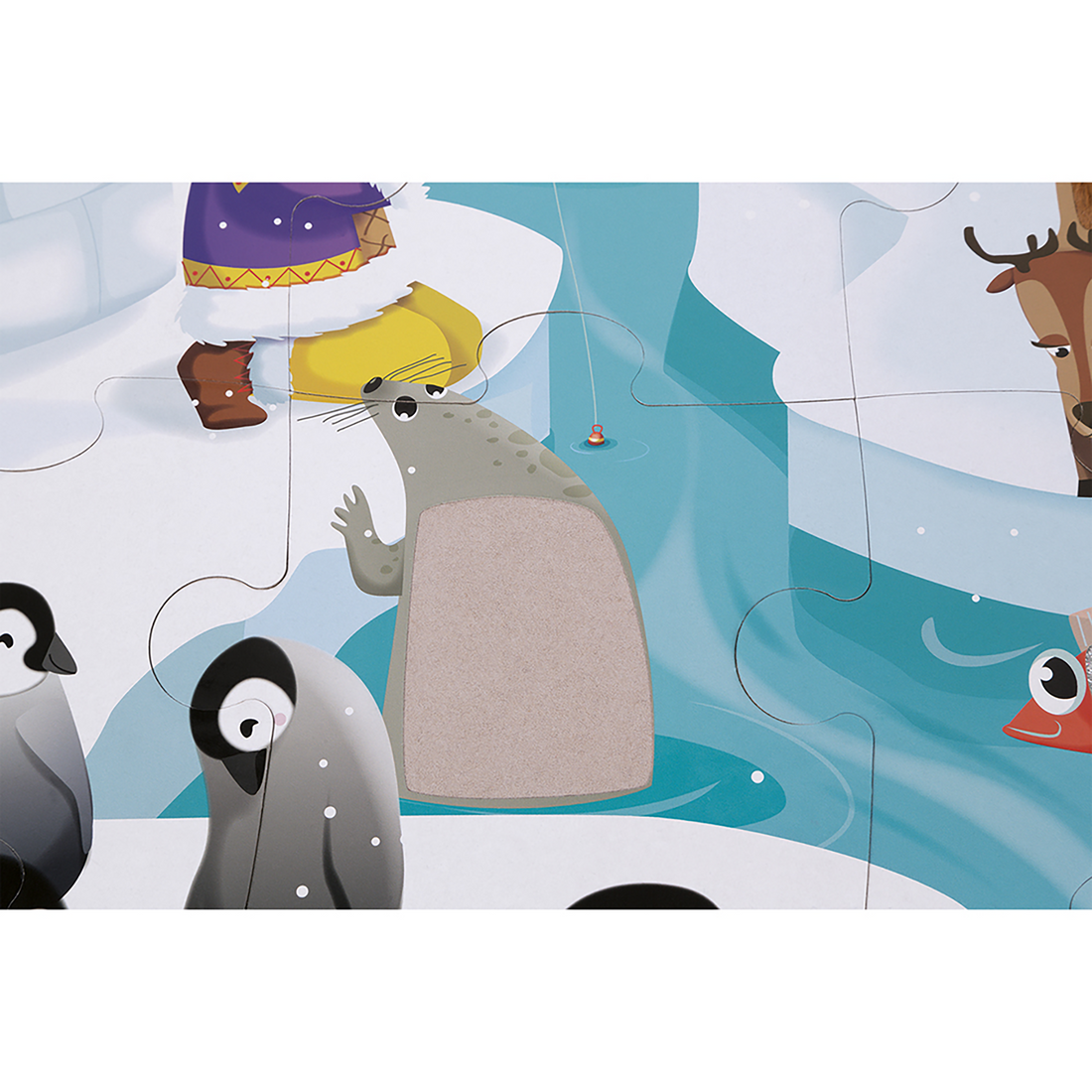 PZ20- TACTILE - LA VIE SUR LA BANQUISE JANOD PUZZLES