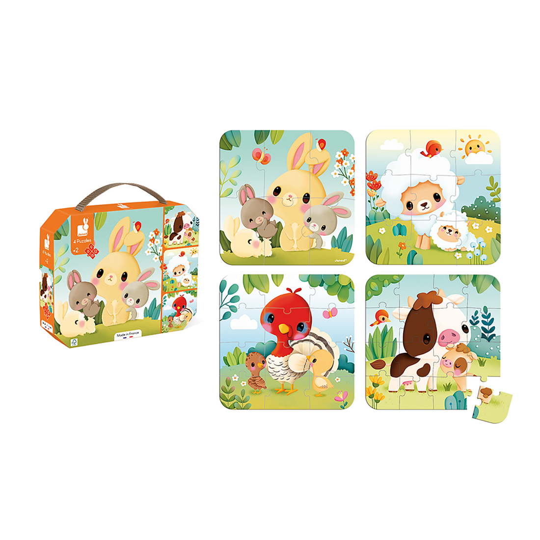 4 EN 1 CASSE-TÊTE PROGRESSIF - FERME JANOD PUZZLES