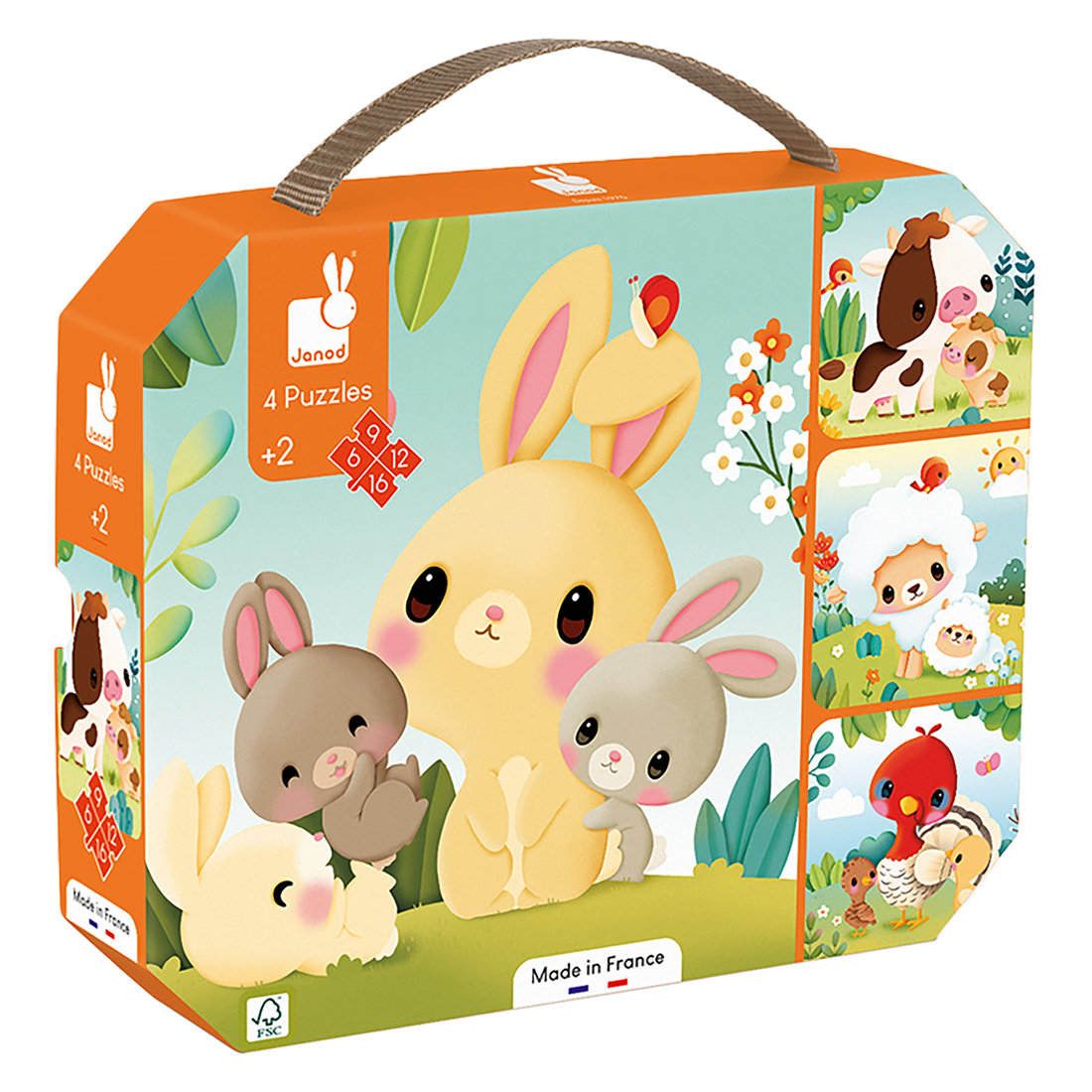 4 EN 1 CASSE-TÊTE PROGRESSIF - FERME JANOD PUZZLES
