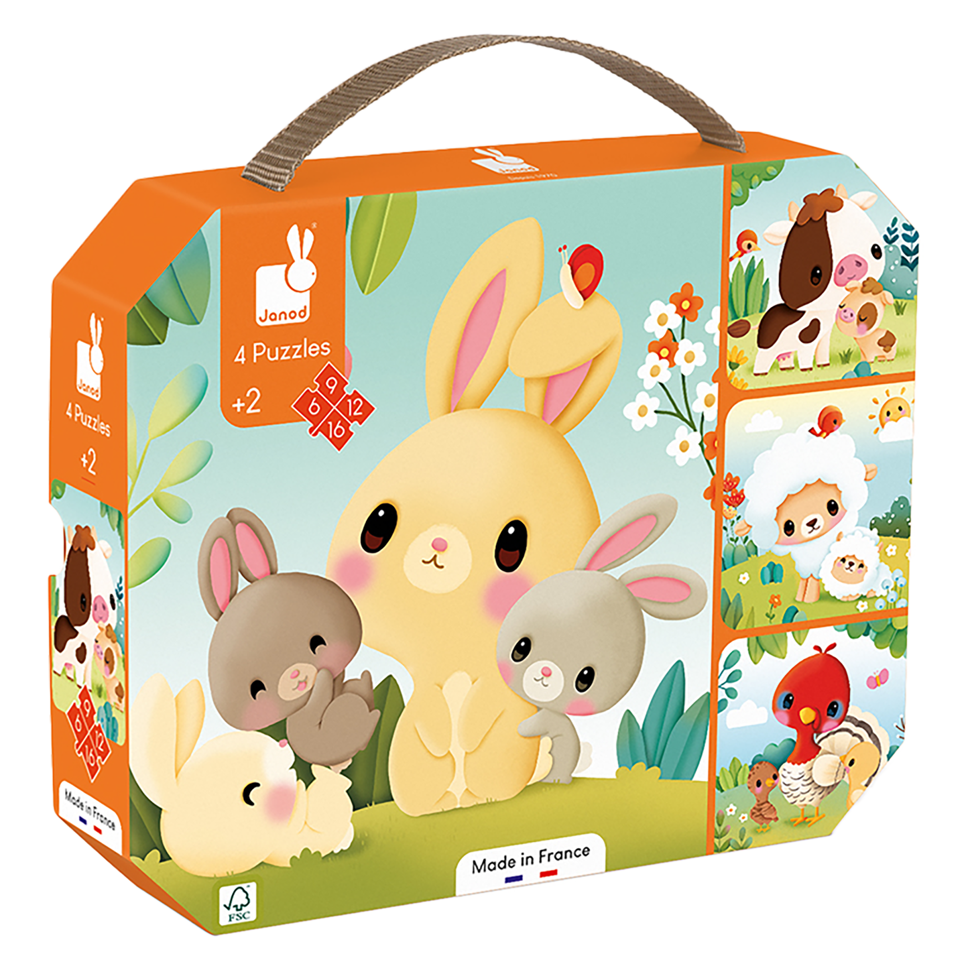 4 EN 1 CASSE-TÊTE PROGRESSIF - FERME JANOD PUZZLES