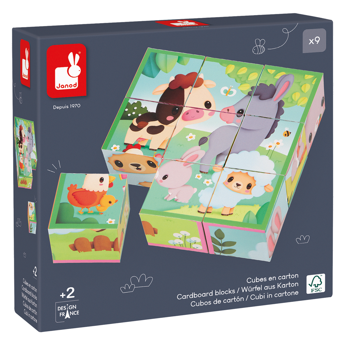 FERME: CUBES ANIMAUX DE LA FERME JANOD