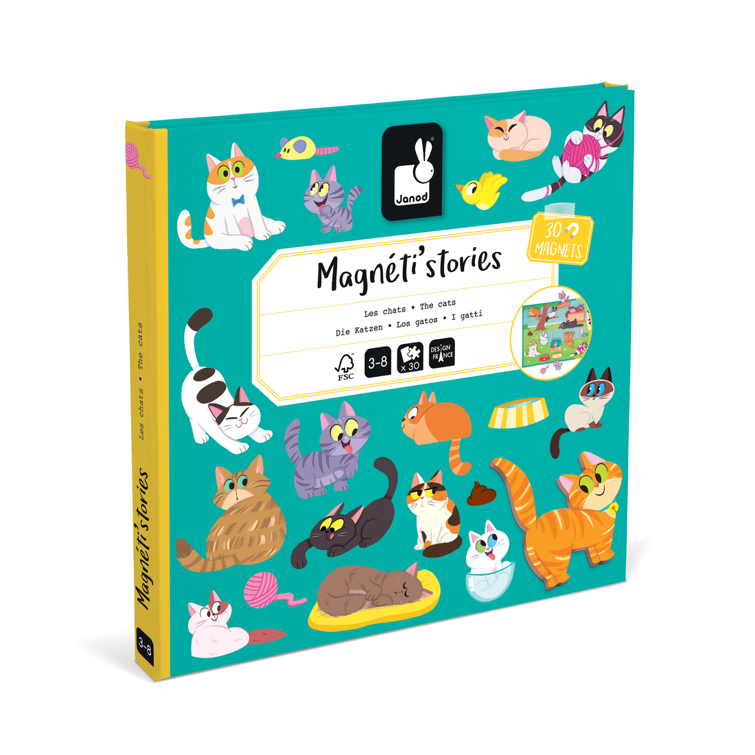 MAGNETI'STORIES - CHATS - 30 PIÈCES