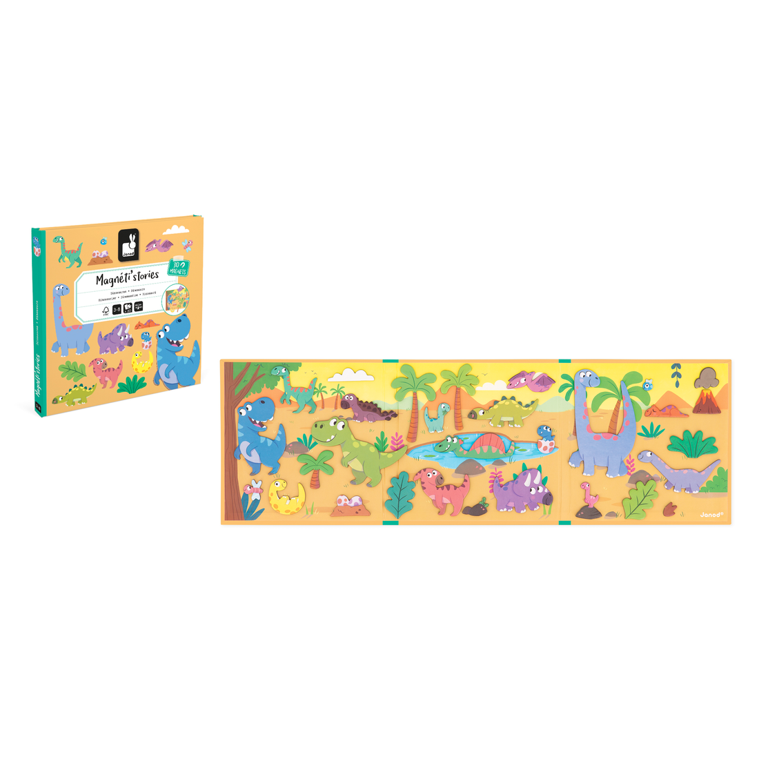 MAGNETI'STORIES -  DINOSAURS - 30 PIÈCES