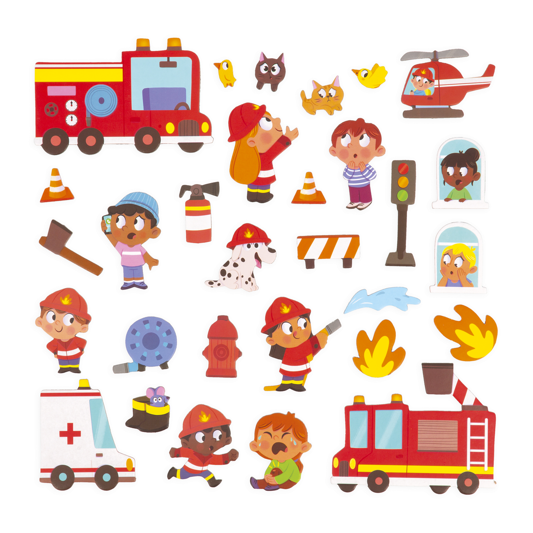 MAGNETI'STORIES - POMPIERS - 30 PIÈCES