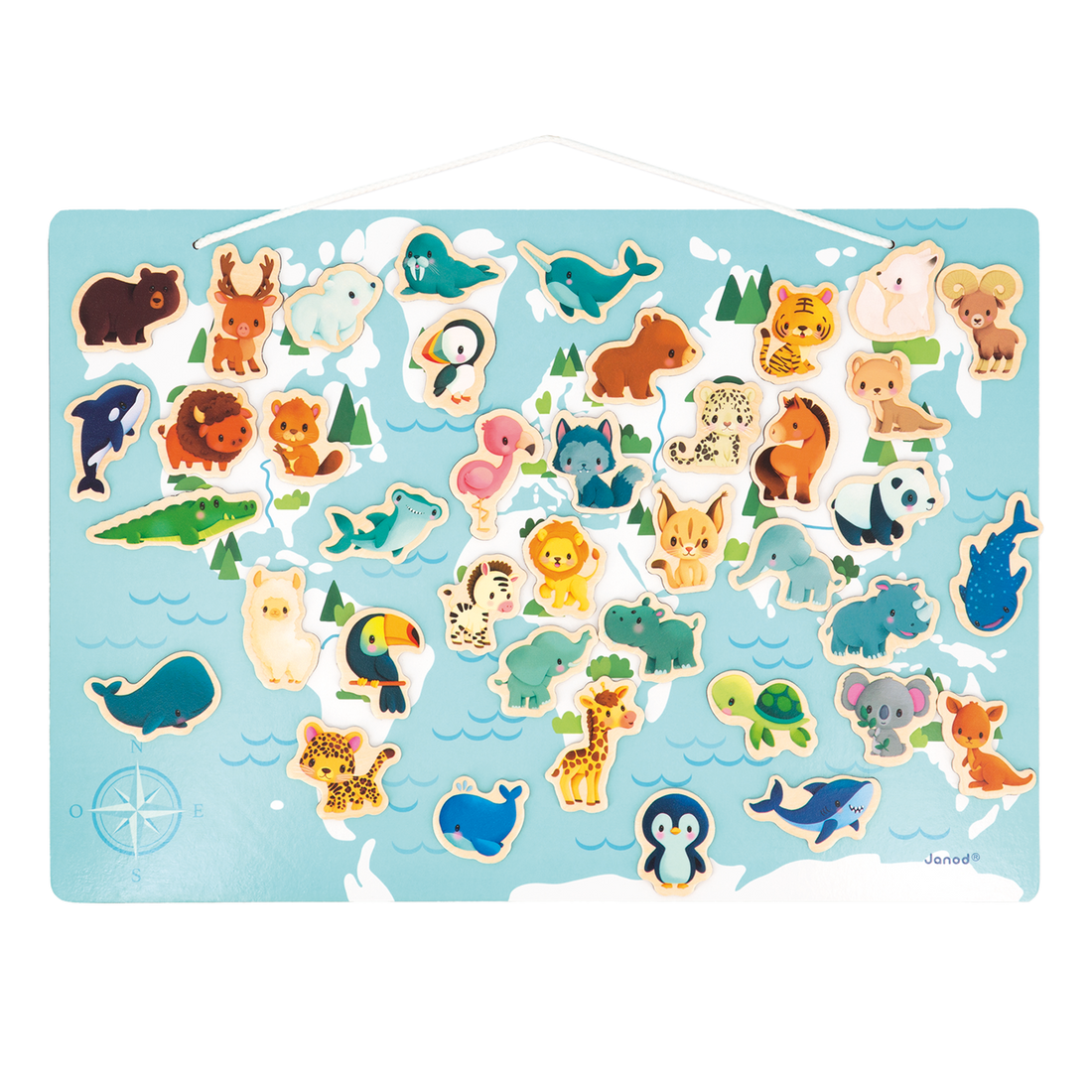 MINIKIDS - CARTE DU MONDE MAGNÉTIQUE JANOD