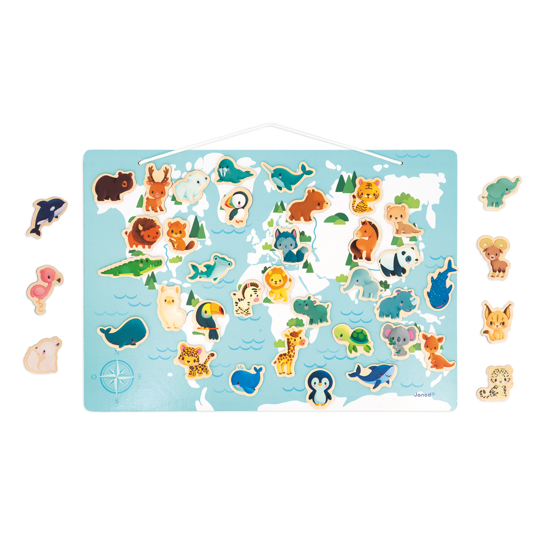MINIKIDS - CARTE DU MONDE MAGNÉTIQUE JANOD