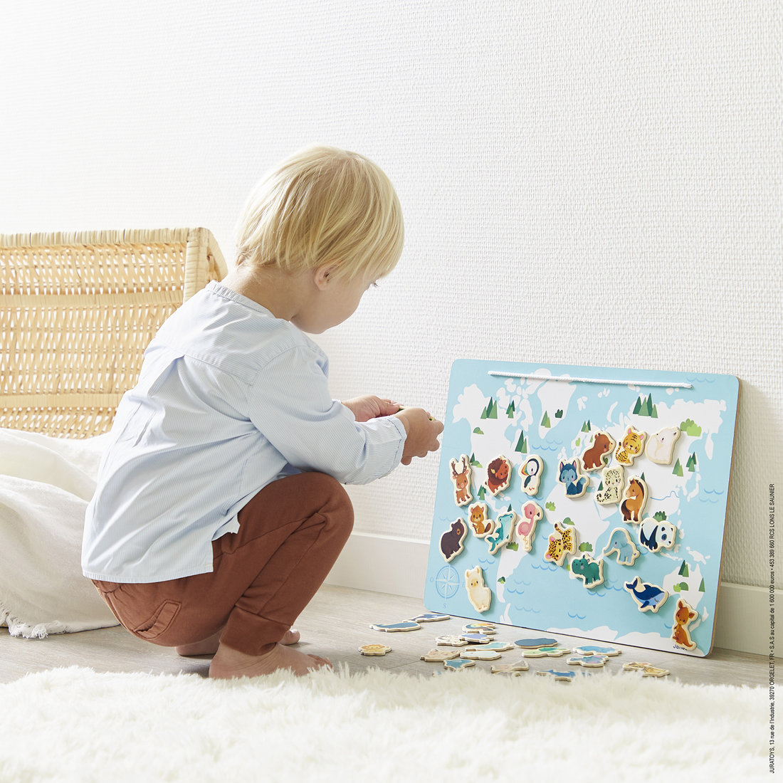 MINIKIDS - CARTE DU MONDE MAGNÉTIQUE JANOD