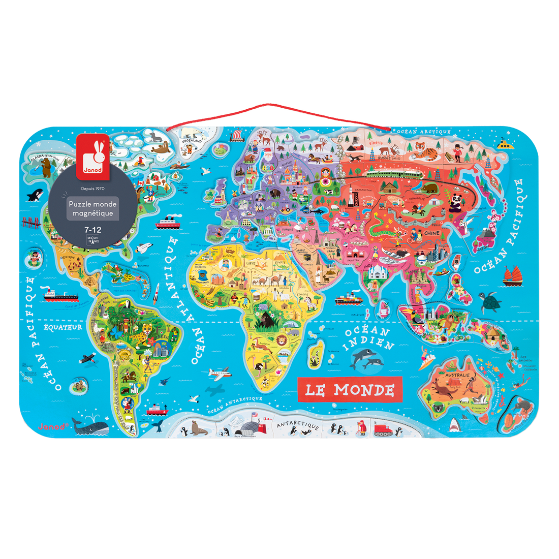 CASSE-TÊTE MONDE MAGNÉTIQUE - FRANÇAIS JANOD PUZZLES
