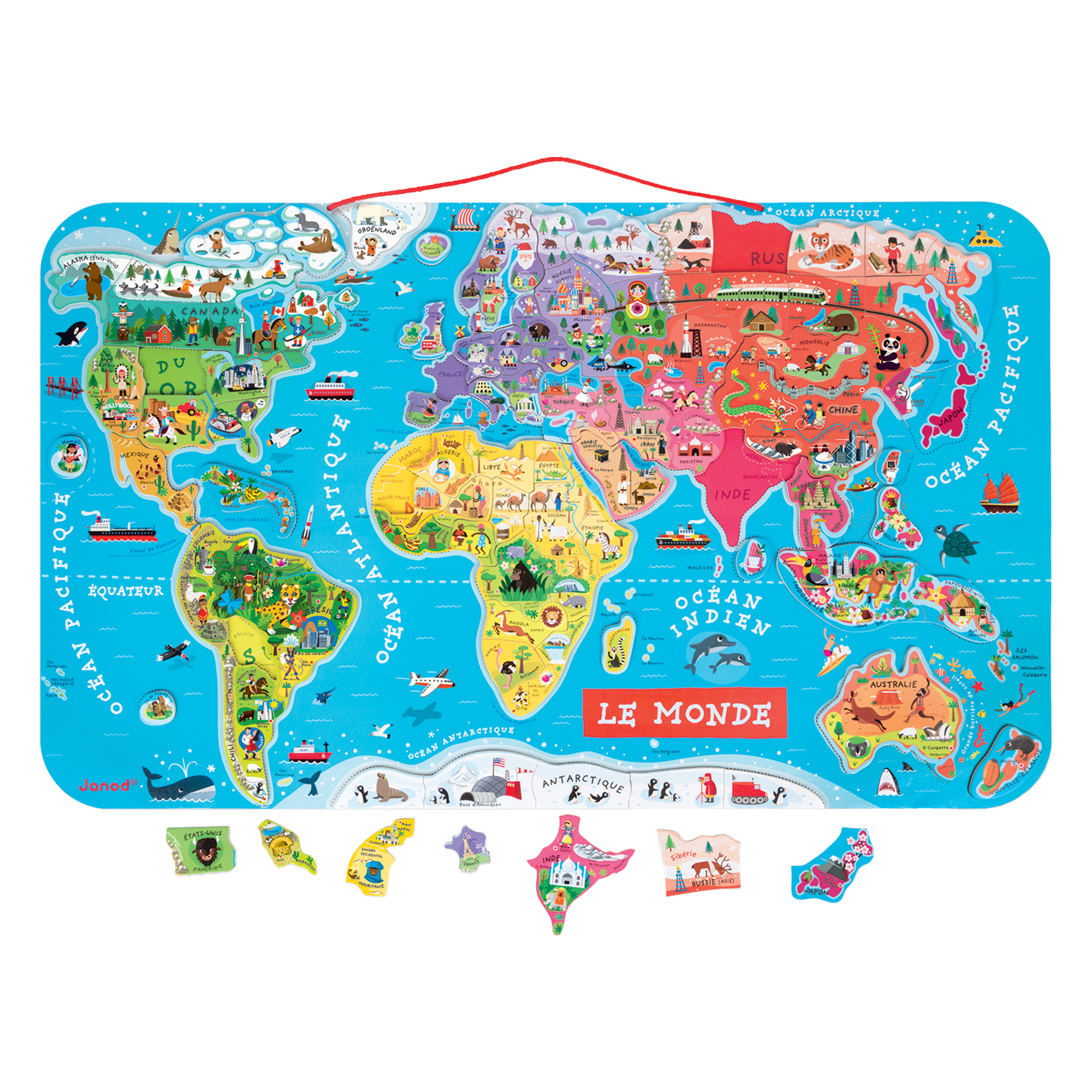 CASSE-TÊTE MONDE MAGNÉTIQUE - FRANÇAIS JANOD PUZZLES