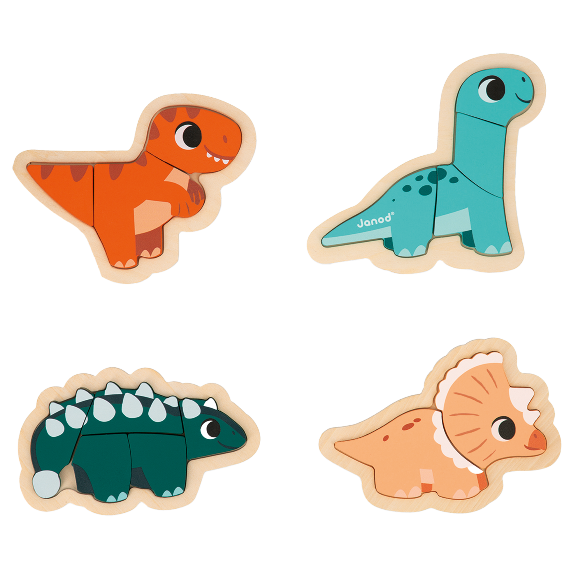 DINO - 4 PUZZLES EVOLUTIFS DINO JANOD PUZZLES