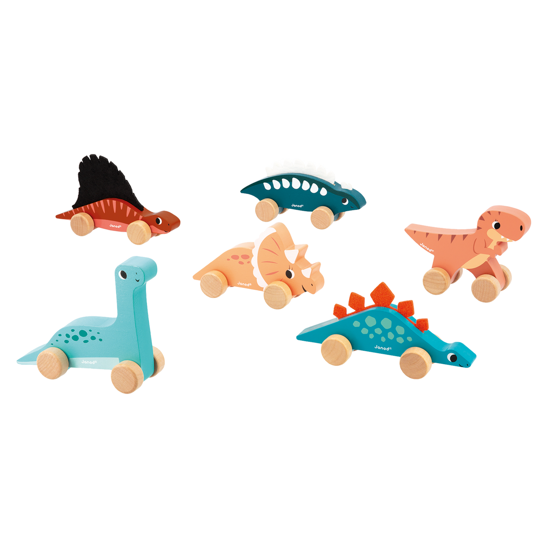 DINO - DINOS À POUSSER (VENDU 6 UNITÉS - 6 MODÈLES) JANOD