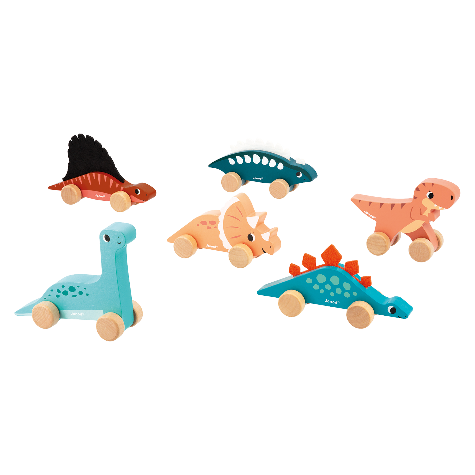 DINO - DINOS À POUSSER (VENDU 6 UNITÉS - 6 MODÈLES) JANOD