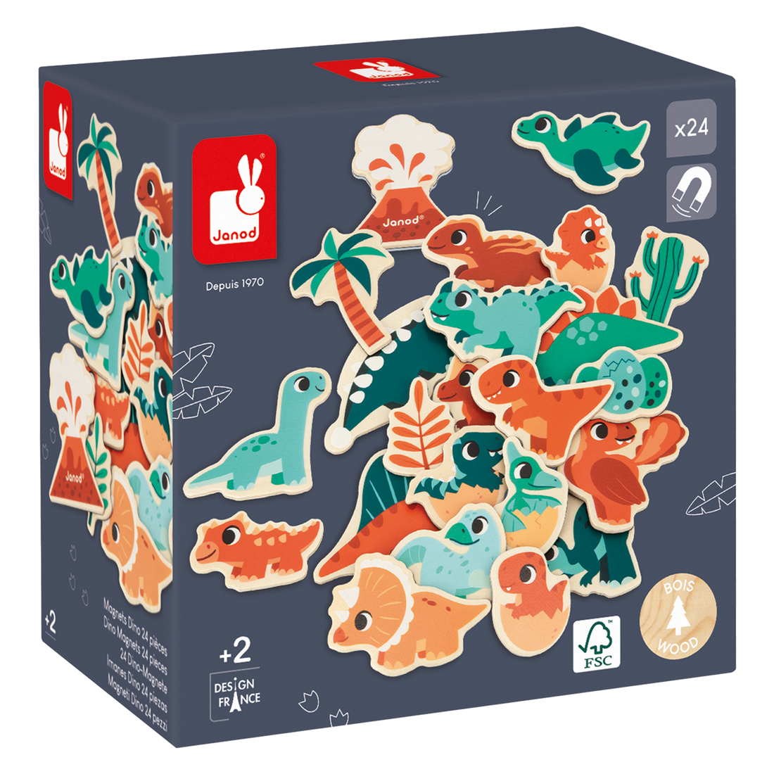 DINO - AIMANTS -  24pcs JANOD