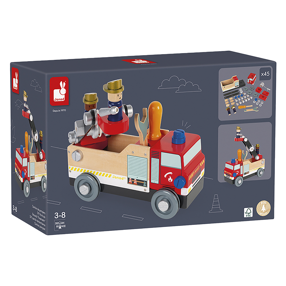 BRICO'KIDS - CAMION DE POMPIERS À CONSTRUIRE JANOD