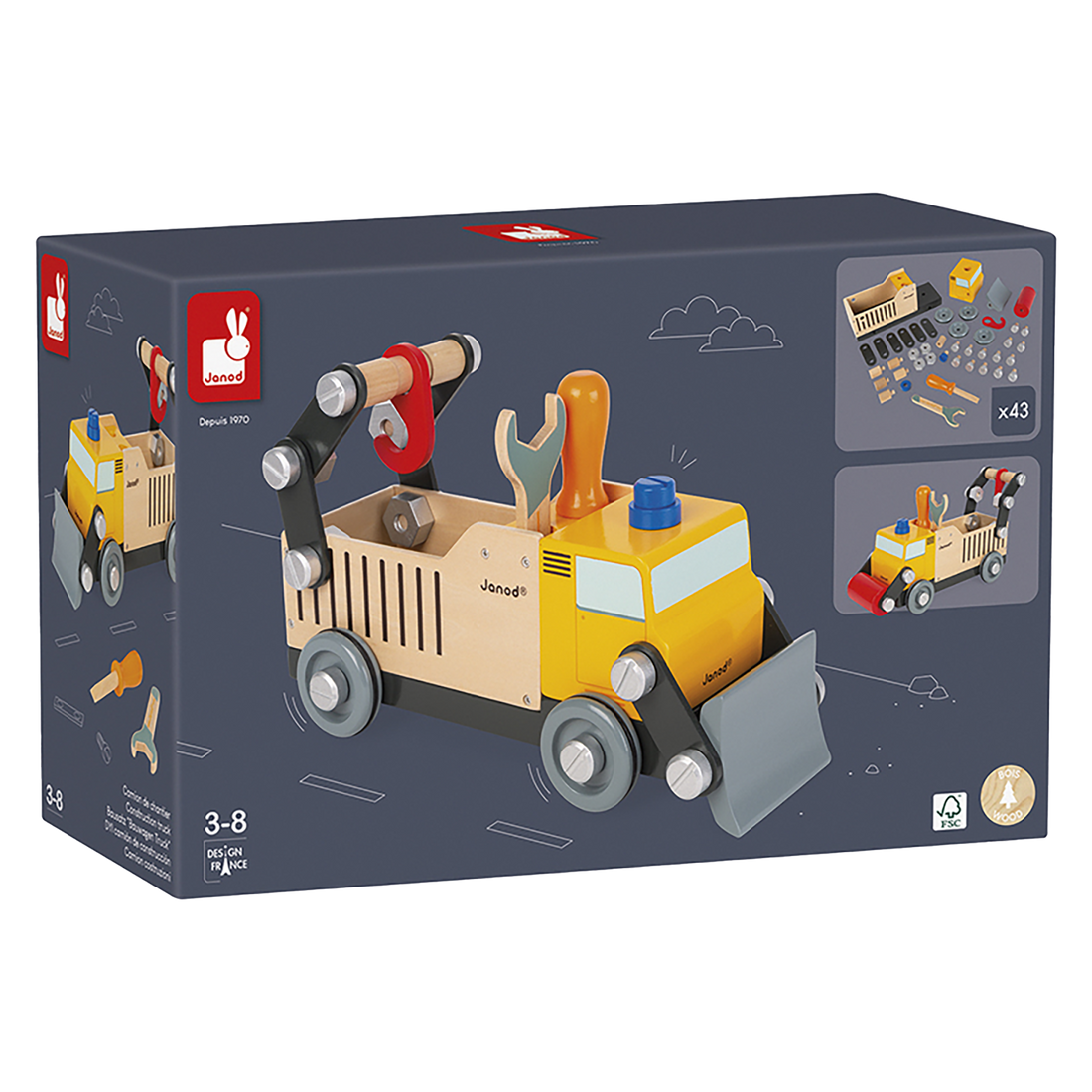BRICO'KIDS - CAMION DE CHANTIER À CONSTRUIRE JANOD