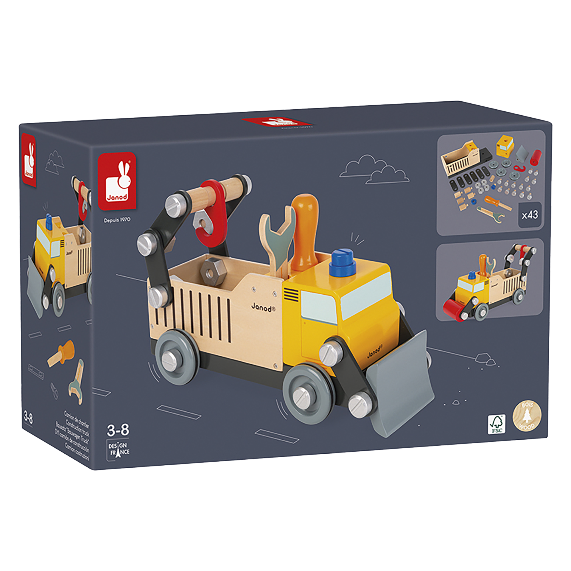 BRICO'KIDS - CAMION DE CHANTIER À CONSTRUIRE JANOD
