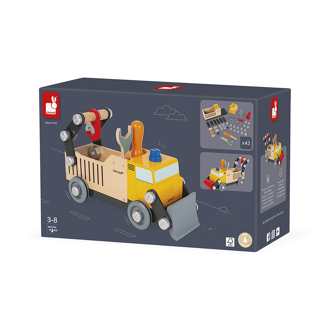 BRICO'KIDS - CAMION DE CHANTIER À CONSTRUIRE JANOD