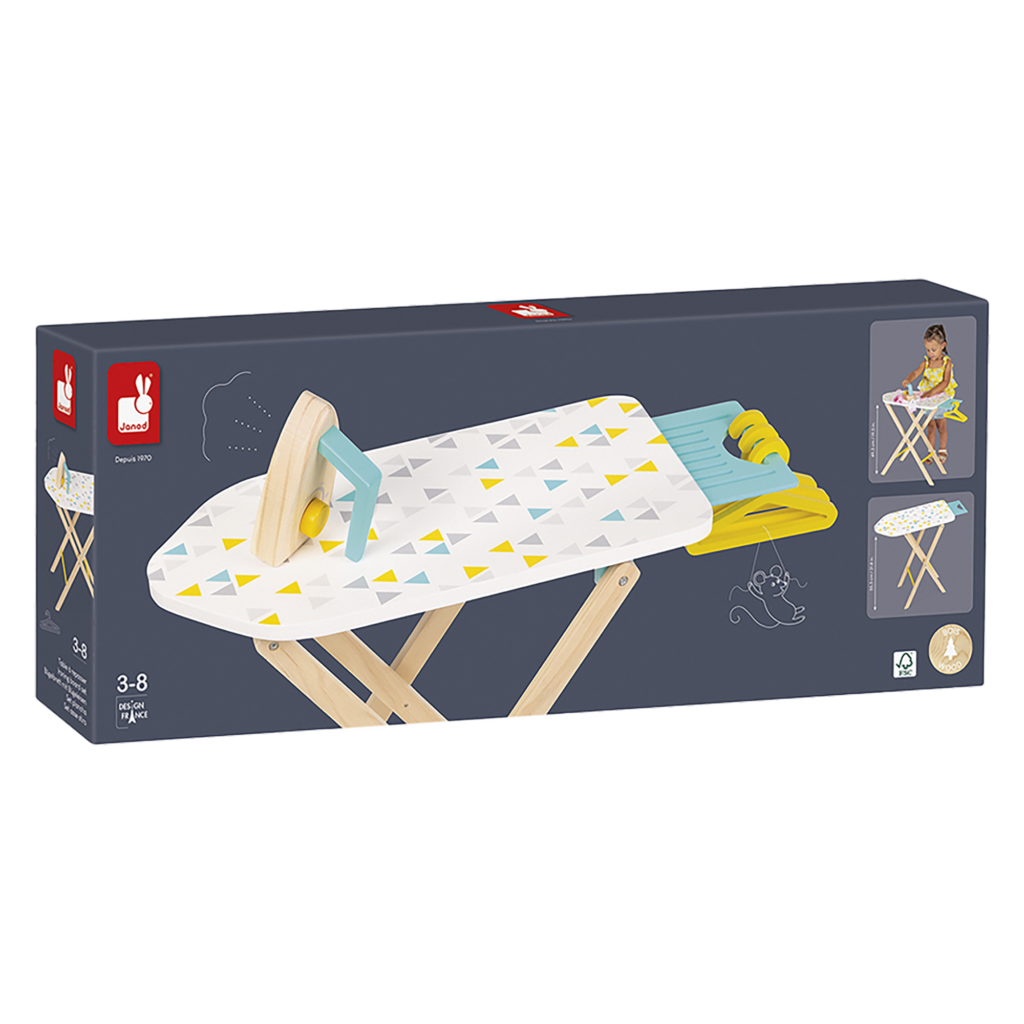 TABLE À REPASSER EN BOIS JANOD