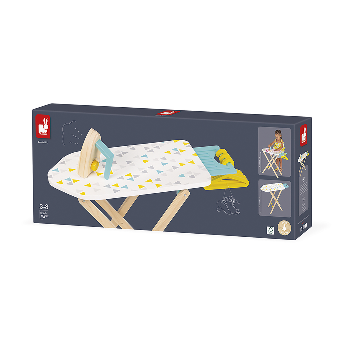 TABLE À REPASSER EN BOIS JANOD