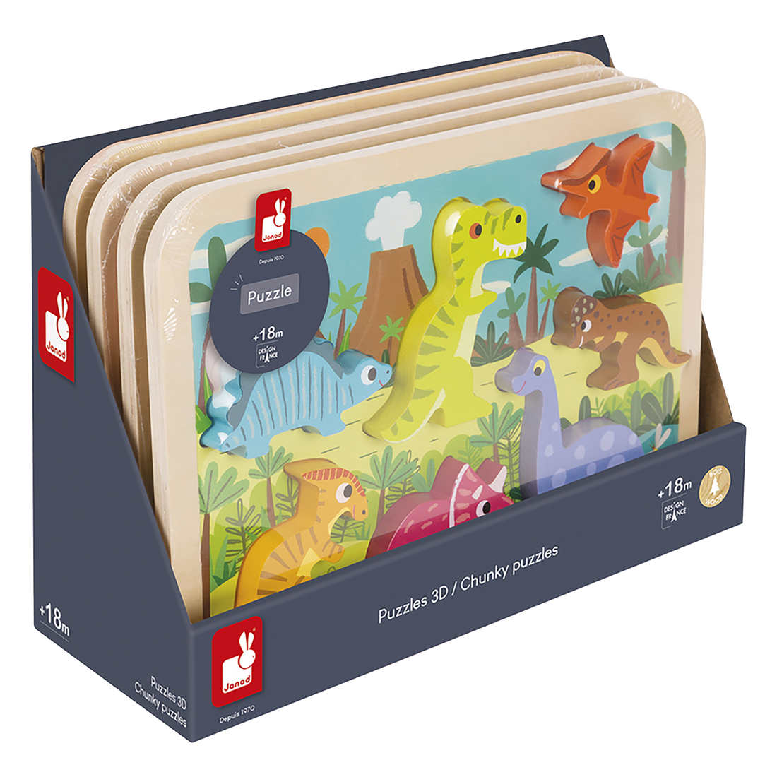 PUZZLE CHUNKY - DINOSAURES JANOD PUZZLES