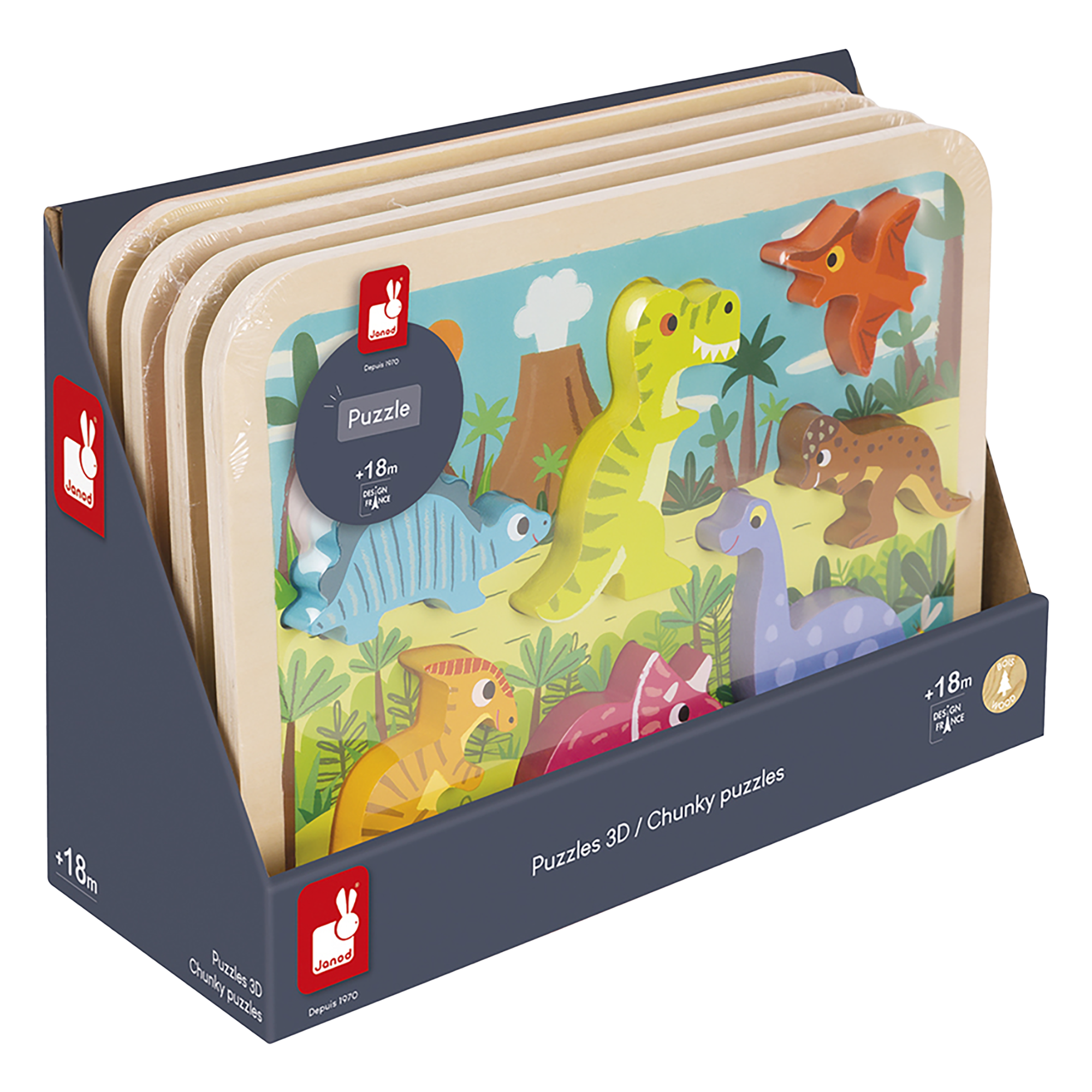 PUZZLE CHUNKY - DINOSAURES JANOD PUZZLES