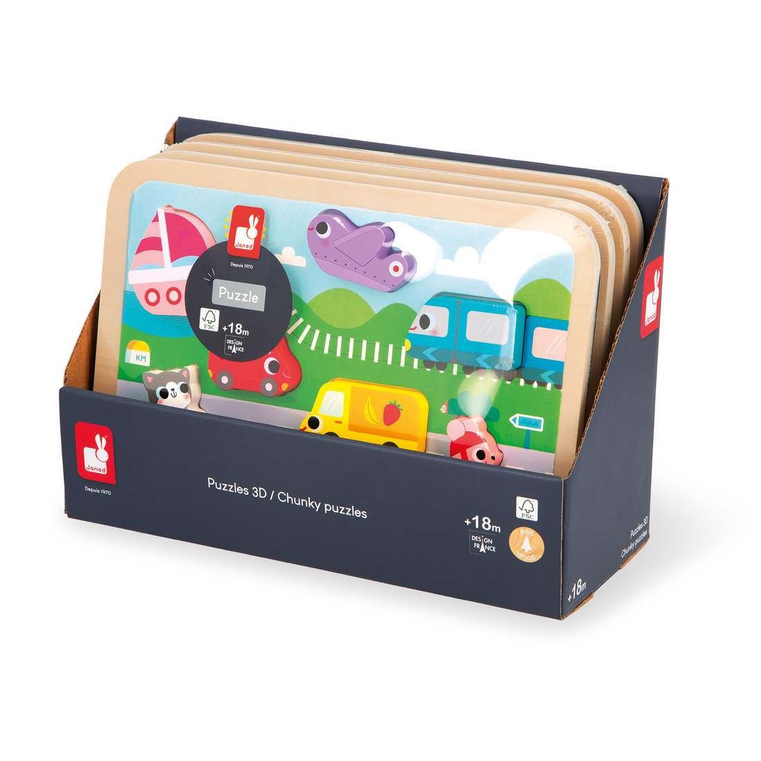 CHUNKY PUZZLE - LES VÉHICULES JANOD PUZZLES