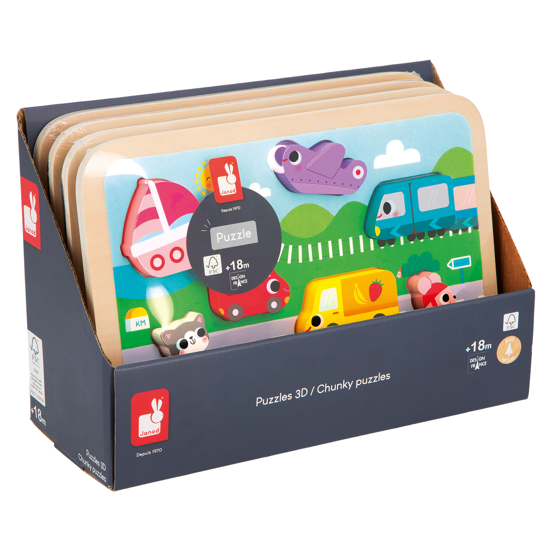 CHUNKY PUZZLE - LES VÉHICULES JANOD PUZZLES