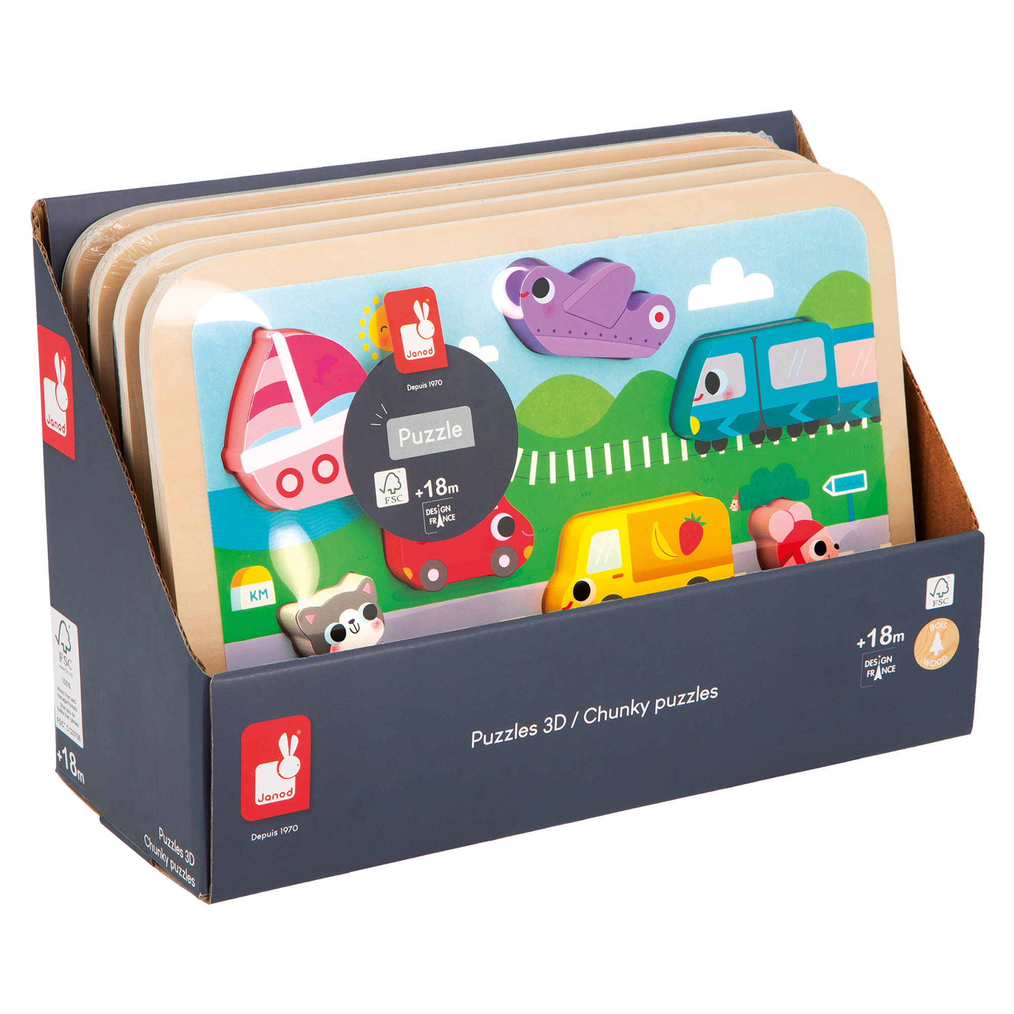 CHUNKY PUZZLE - LES VÉHICULES JANOD PUZZLES