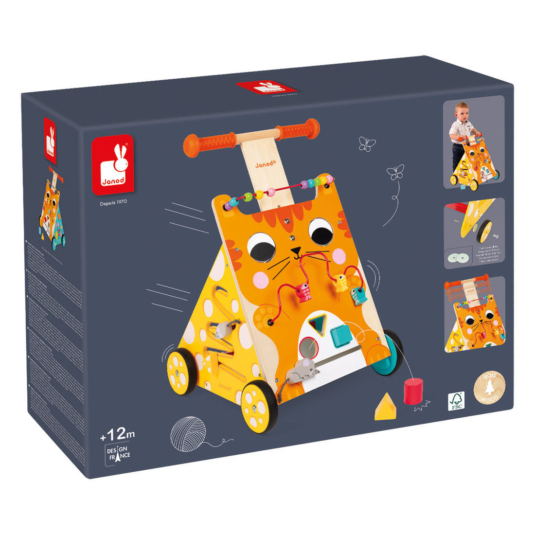 CHARIOT MULTI-ACTIVITES CHAT JANOD
