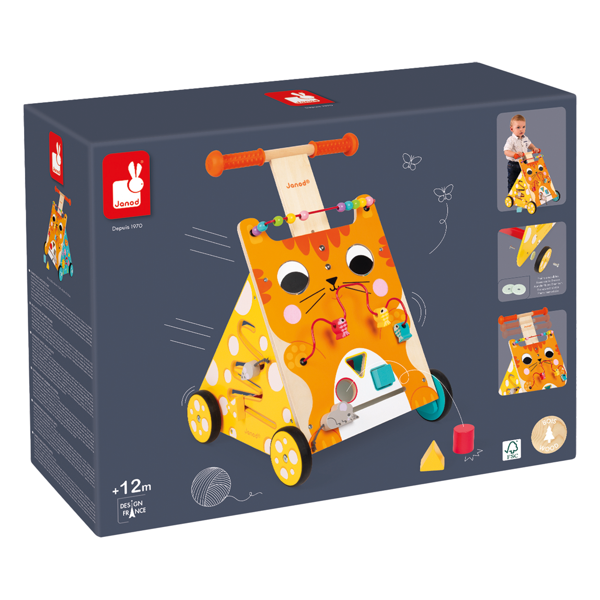 CHARIOT MULTI-ACTIVITES CHAT JANOD