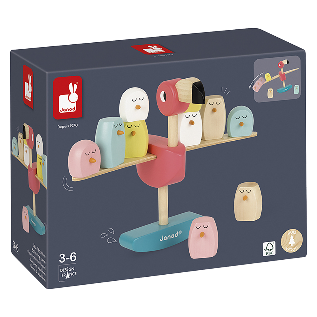 JEU D'ÉQUILIBRE FLAMAND ROSE JANOD