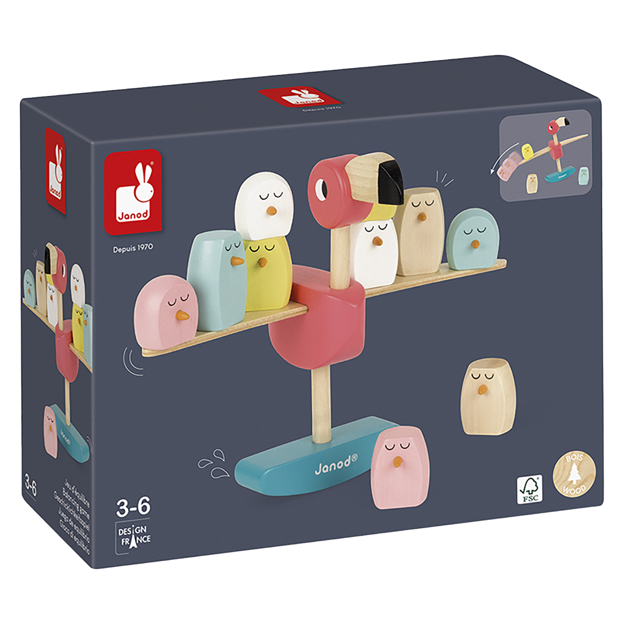 JEU D'ÉQUILIBRE FLAMAND ROSE JANOD
