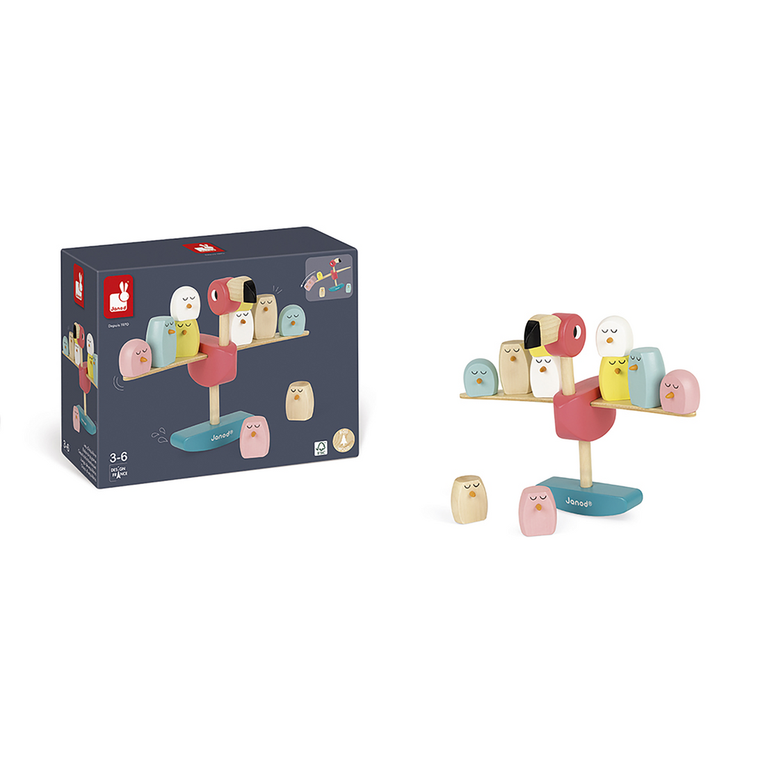 JEU D'ÉQUILIBRE FLAMAND ROSE JANOD