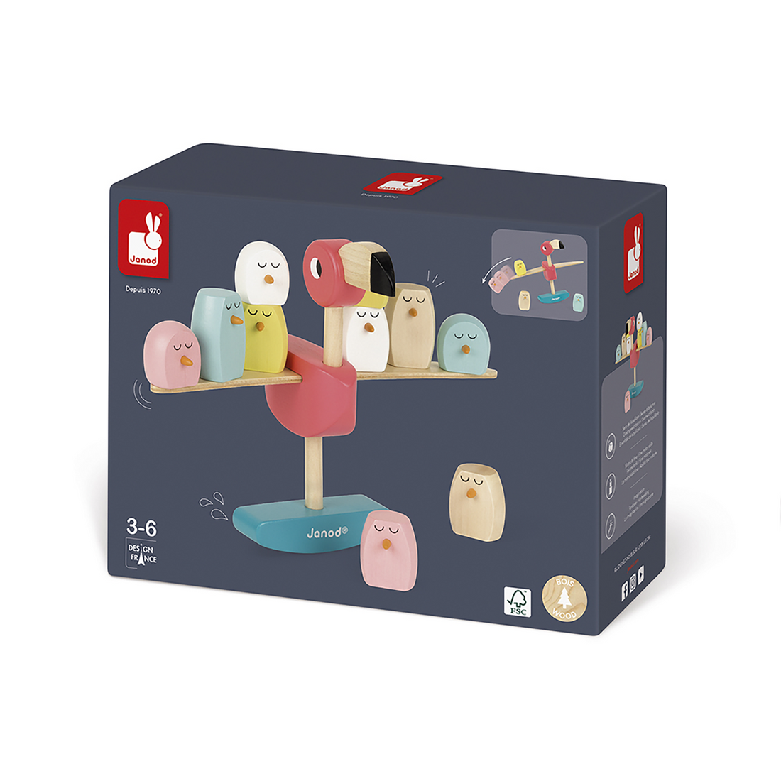 JEU D'ÉQUILIBRE FLAMAND ROSE JANOD